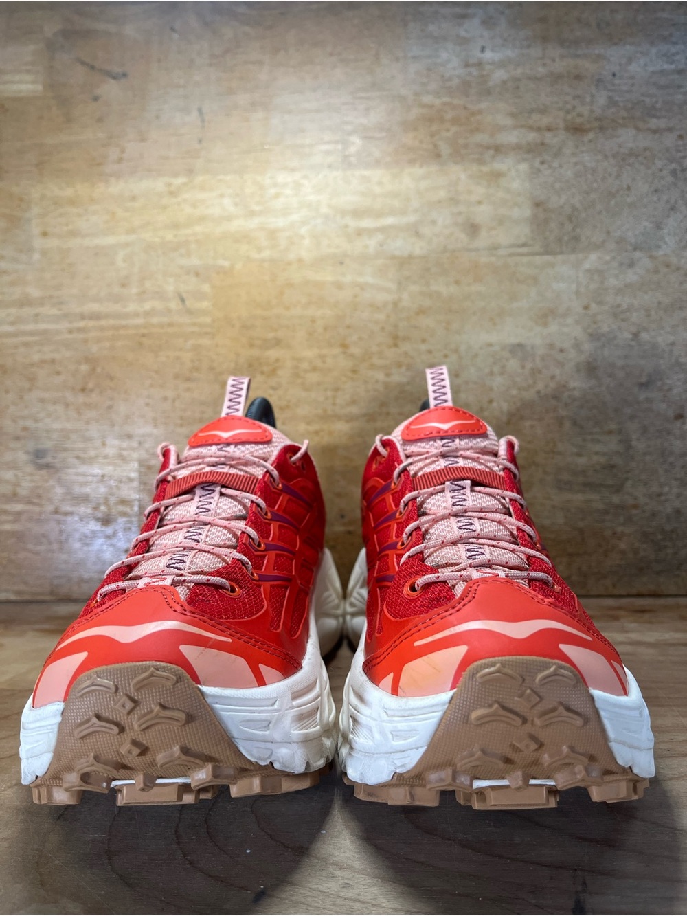Hoka One One Mafate Three2 Womens Size 8 Trail Running Shoes Sneakers Tomato - Picture 2 of 12